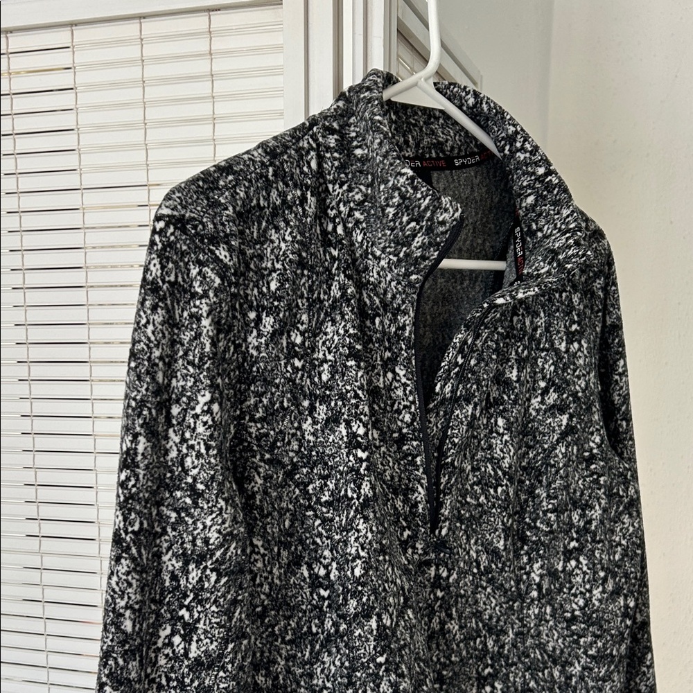 Spyder Black And White Patterned Pullover - image 4